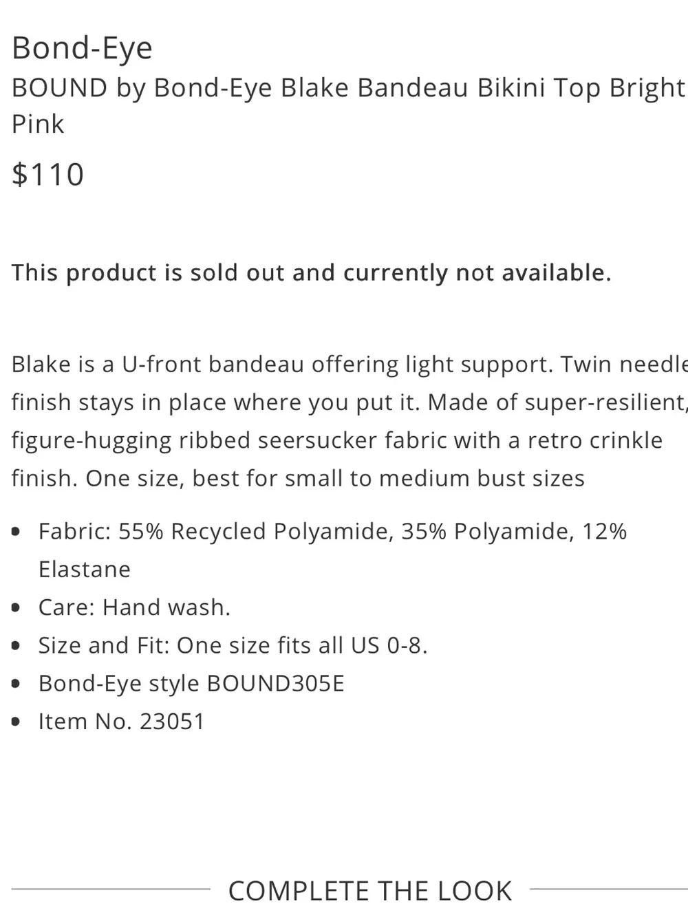 bond-eye Hot Pink Textured Bandeau Bikini Top